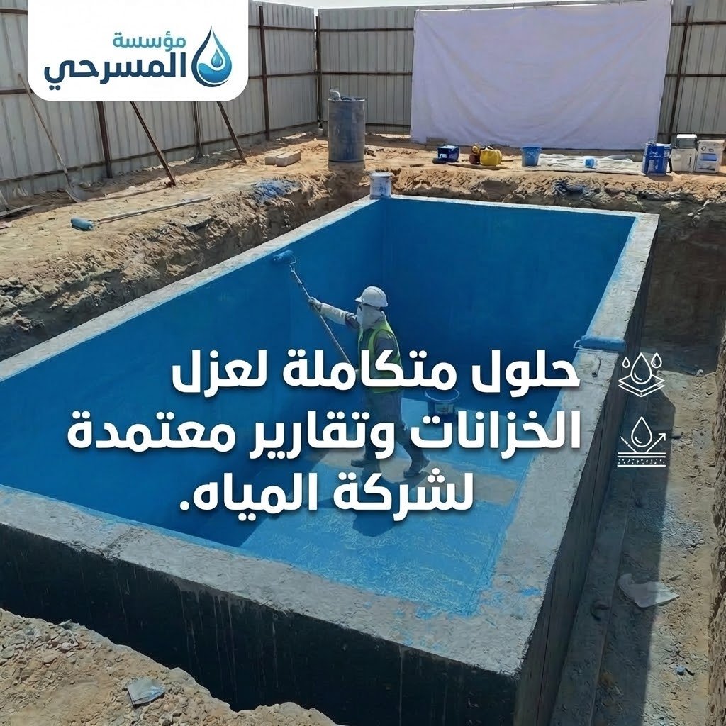 حل ارتفاع فاتورة المياه مع تقرير معتمد عزل خزانات المياه بالرياض مع تقرير معتمد لشركة المياه الوطنية